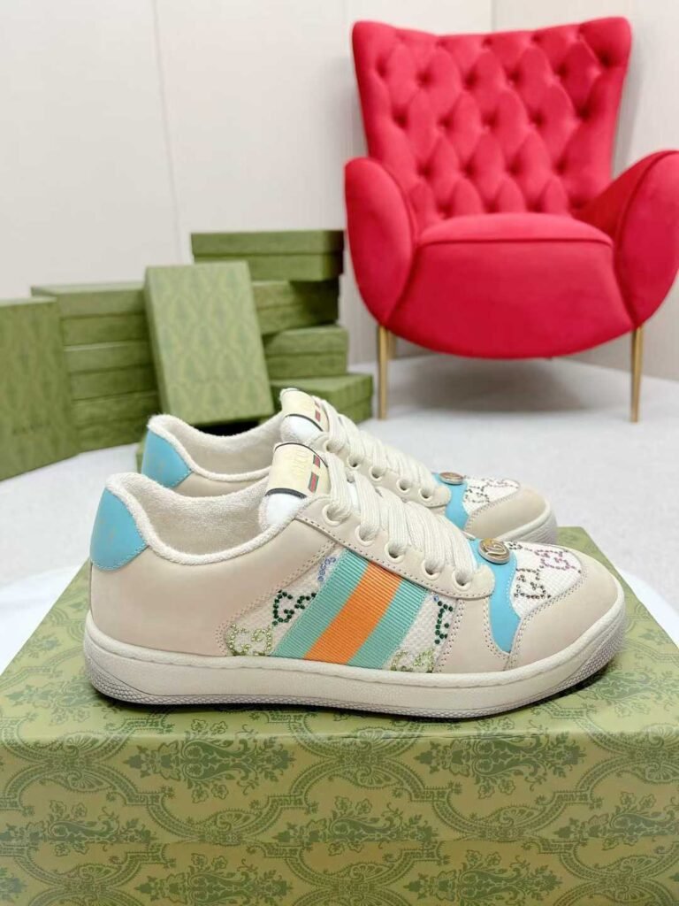 Aurora Custom StudioGucci Screener GG Supreme Sneakers