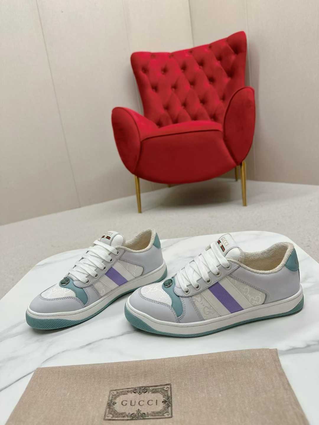 Aurora Custom StudioGucci Screener GG Supreme Sneakers - Image 4