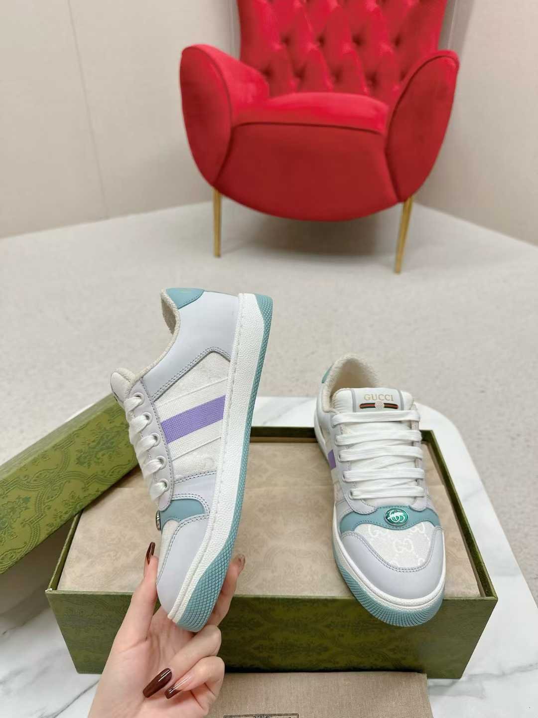 Aurora Custom StudioGucci Screener GG Supreme Sneakers - Image 5