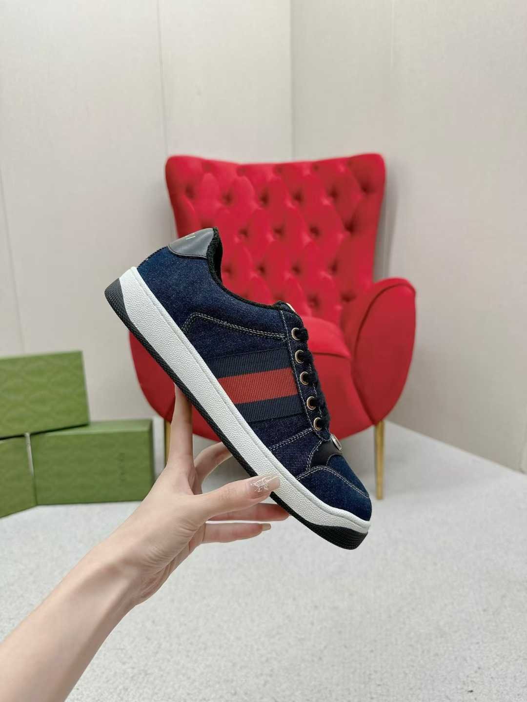 Aurora Custom StudioGucci Screener GG Supreme Sneakers - Image 2