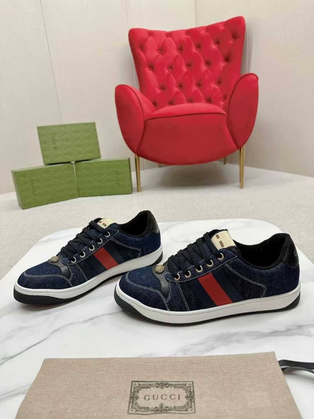 Aurora Custom StudioGucci Screener GG Supreme Sneakers - Image 4