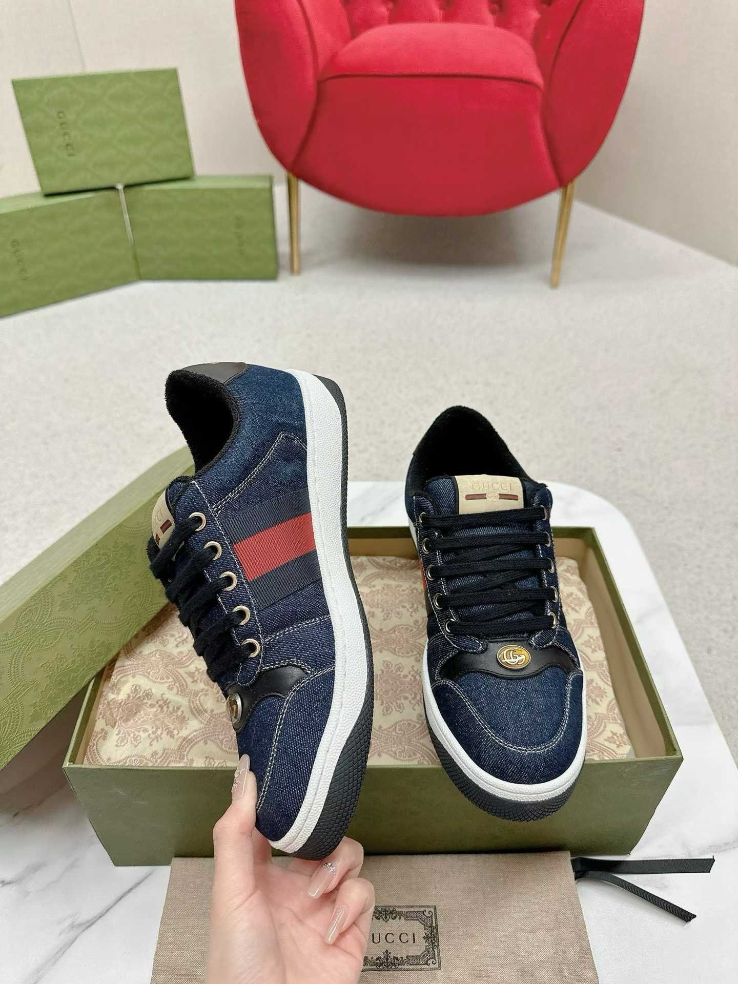 Aurora Custom StudioGucci Screener GG Supreme Sneakers - Image 5