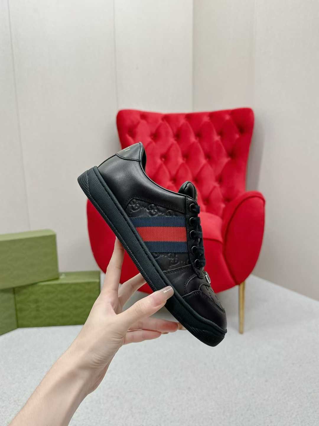 Aurora Custom StudioGucci Screener GG Supreme Sneakers - Image 4