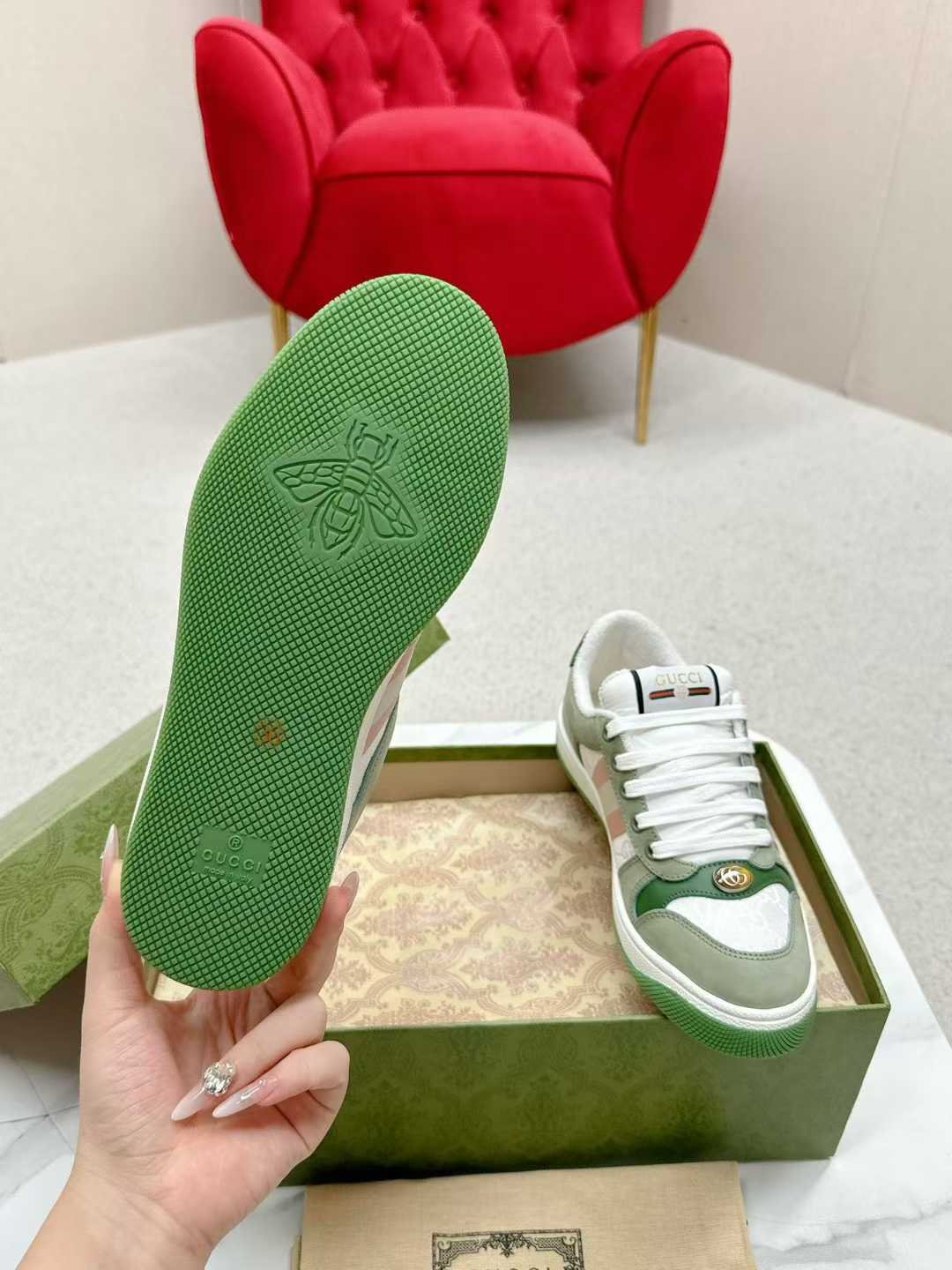 Aurora Custom StudioGucci Screener GG Supreme Sneakers - Image 7