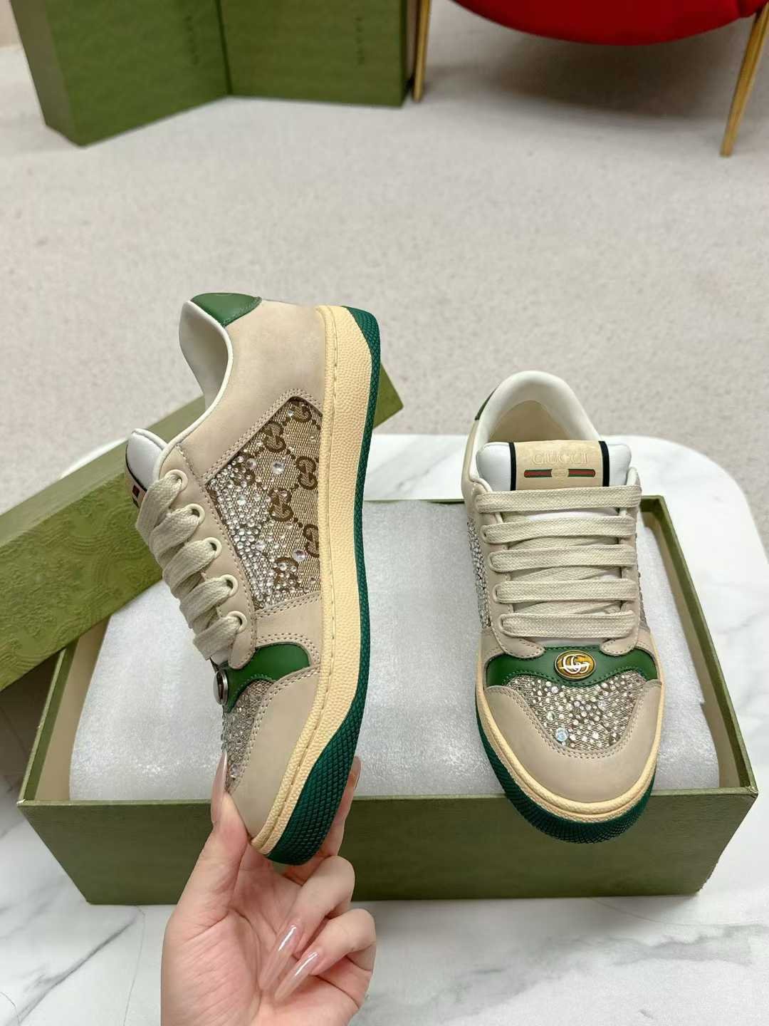Aurora Custom StudioGucci Screener GG Supreme Sneakers - Image 2