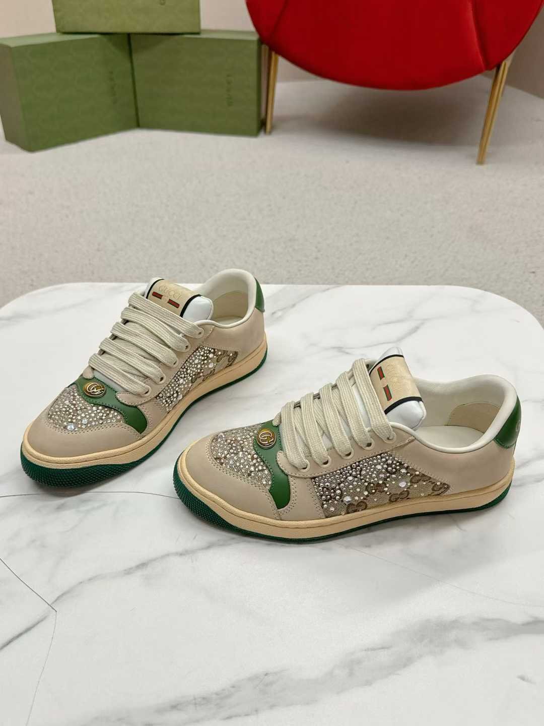 Aurora Custom StudioGucci Screener GG Supreme Sneakers - Image 5