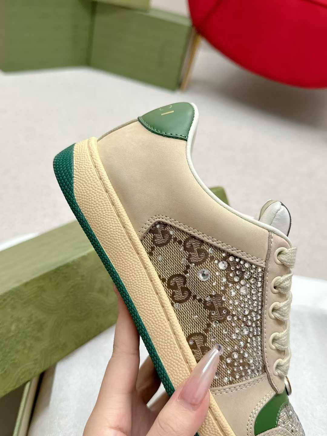 Aurora Custom StudioGucci Screener GG Supreme Sneakers - Image 6