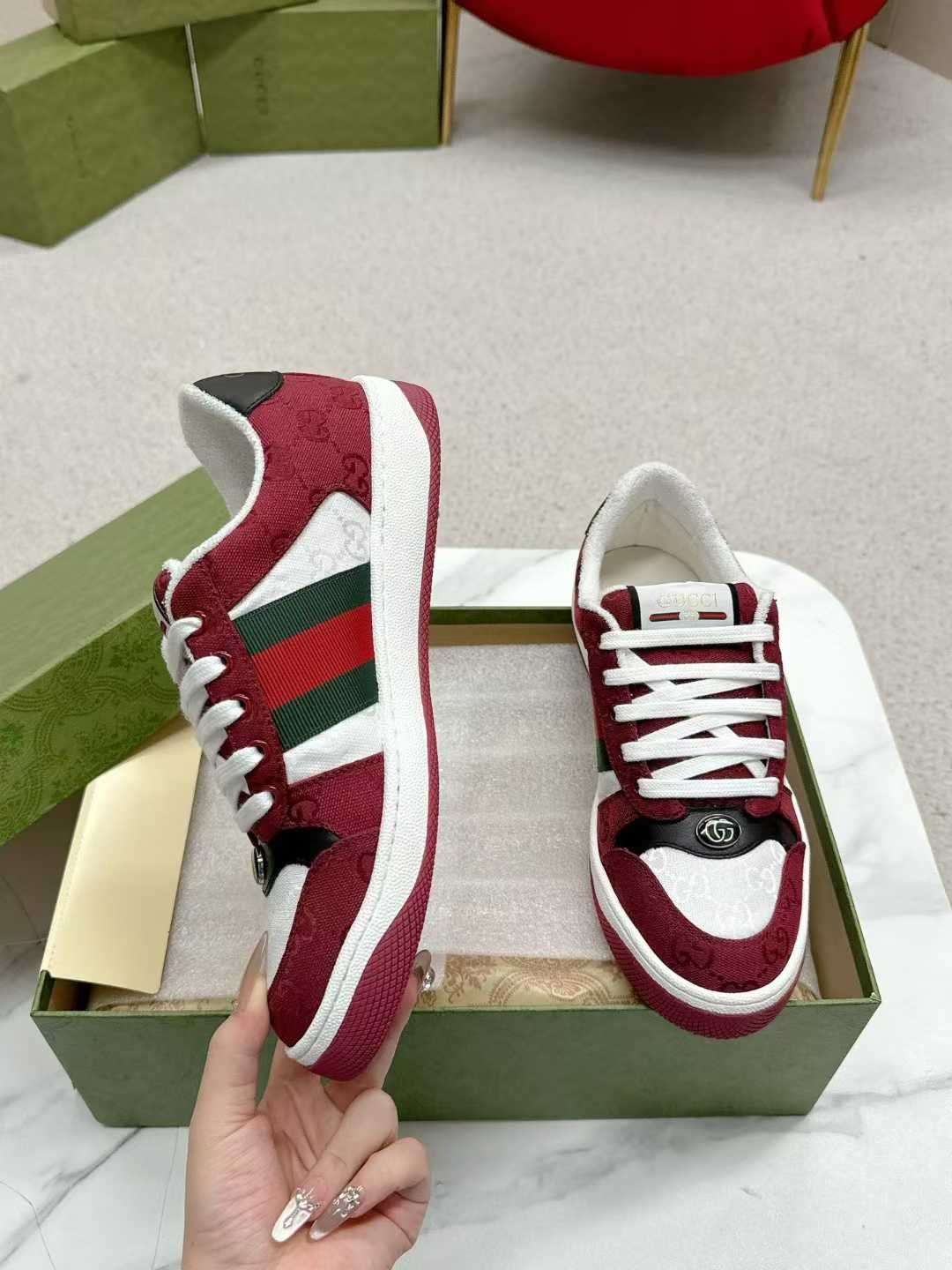 Aurora Custom StudioGucci Screener GG Supreme Sneakers - Image 3