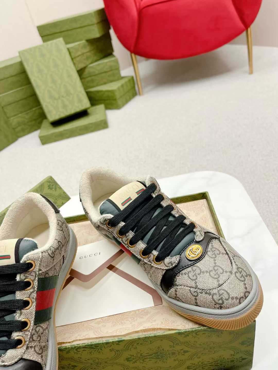 Aurora Custom StudioGucci Screener GG Supreme Sneakers - Image 6