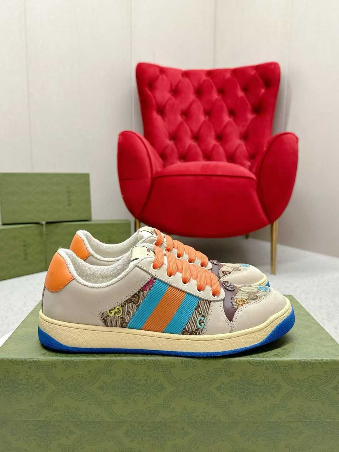 Aurora Custom StudioGucci Screener GG Supreme Sneakers