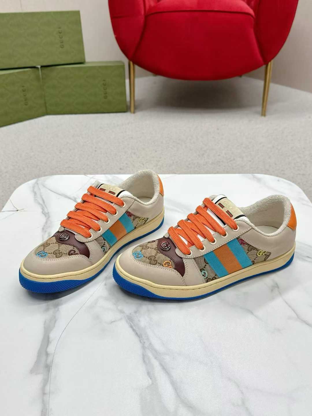 Aurora Custom StudioGucci Screener GG Supreme Sneakers - Image 4