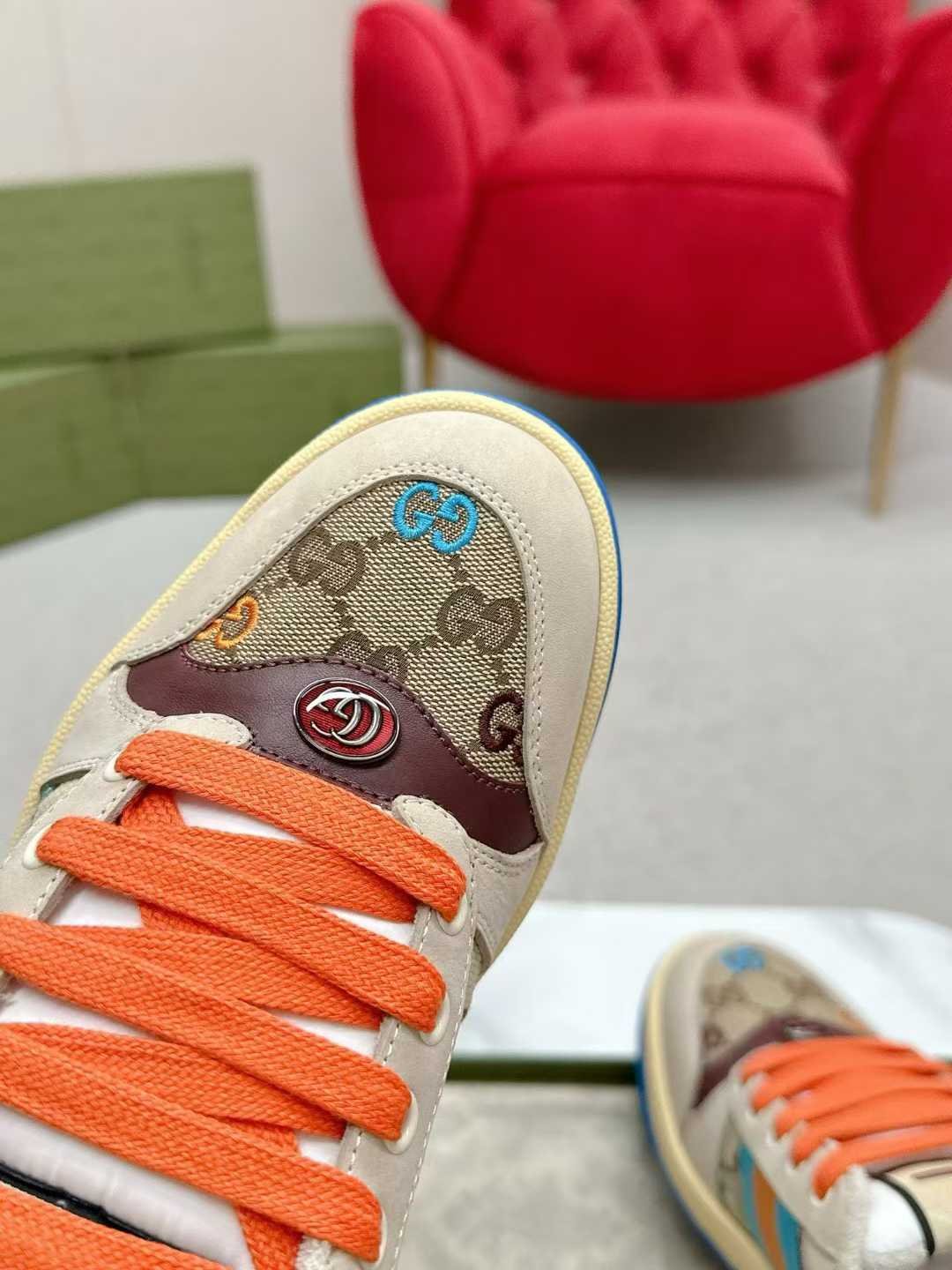 Aurora Custom StudioGucci Screener GG Supreme Sneakers - Image 6