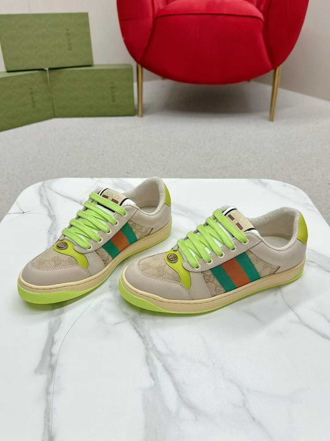 Aurora Custom StudioGucci Screener GG Supreme Sneakers - Image 5