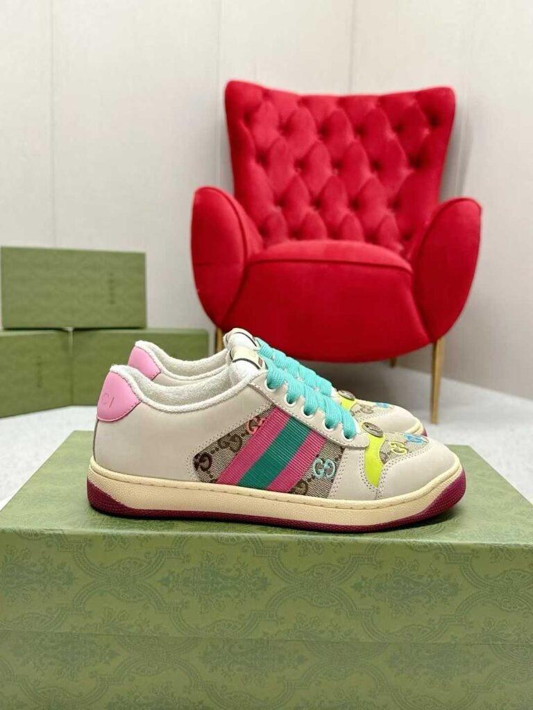 Aurora Custom StudioGucci Screener GG Supreme Sneakers