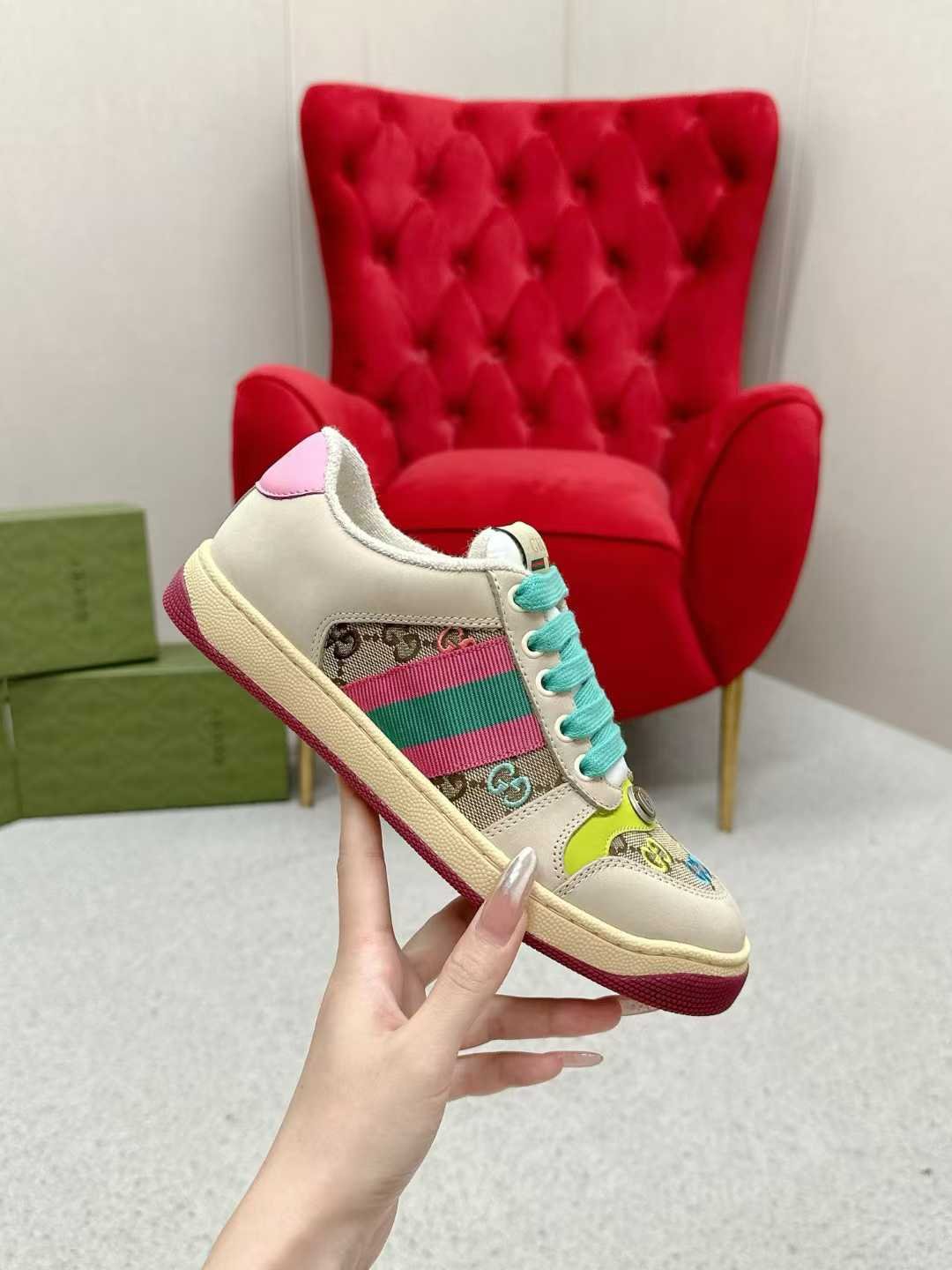 Aurora Custom StudioGucci Screener GG Supreme Sneakers - Image 3