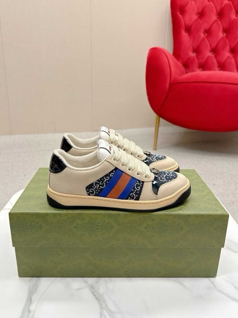 Aurora Custom StudioGucci Screener GG Supreme Sneakers