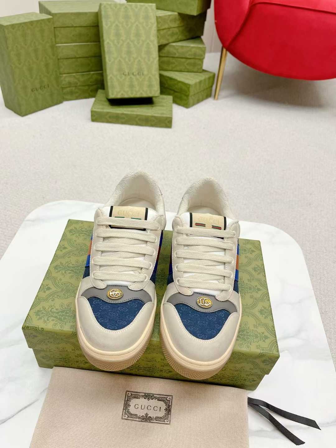 Aurora Custom StudioGucci Screener GG Supreme Sneakers - Image 2