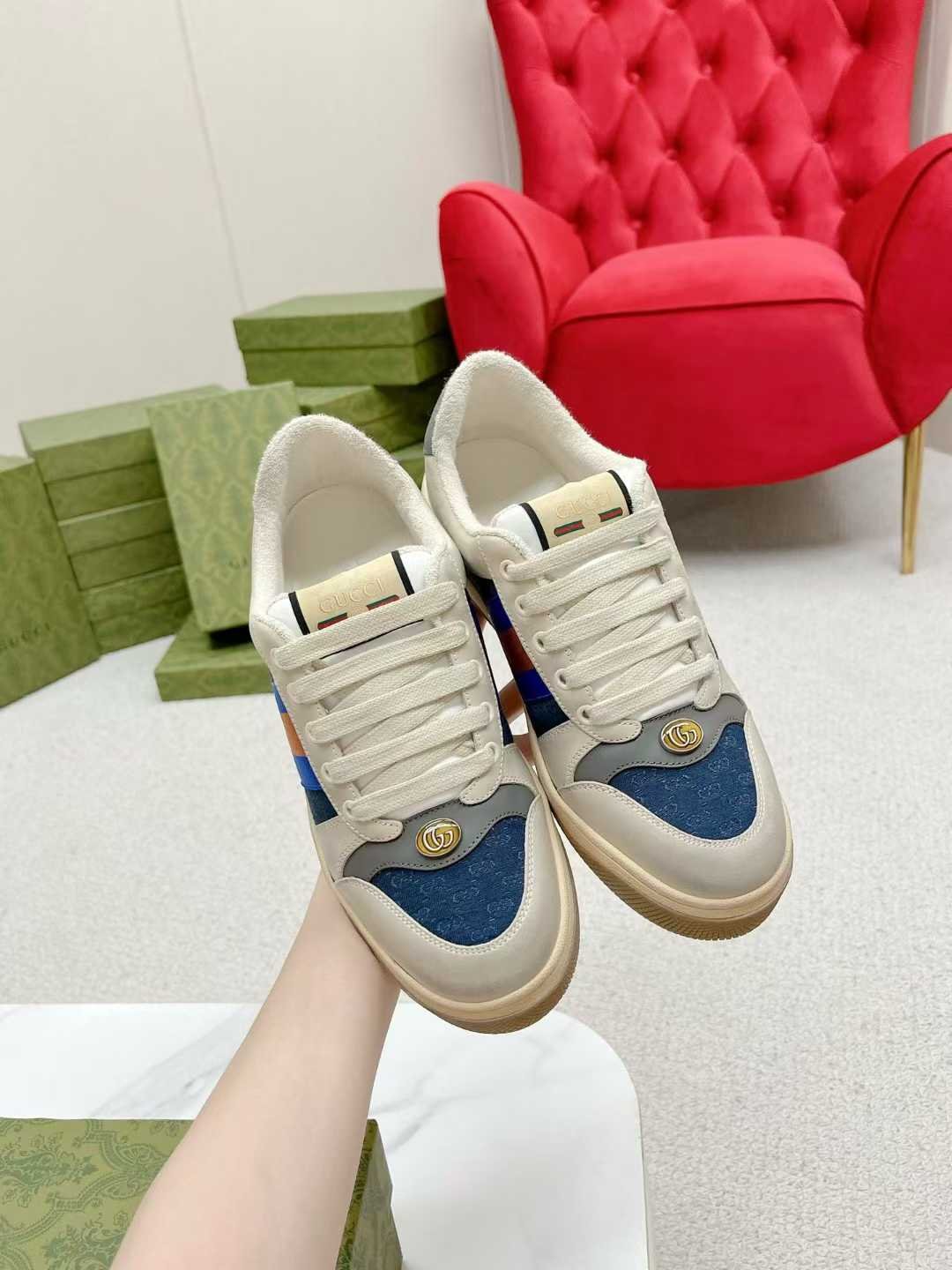 Aurora Custom StudioGucci Screener GG Supreme Sneakers - Image 3