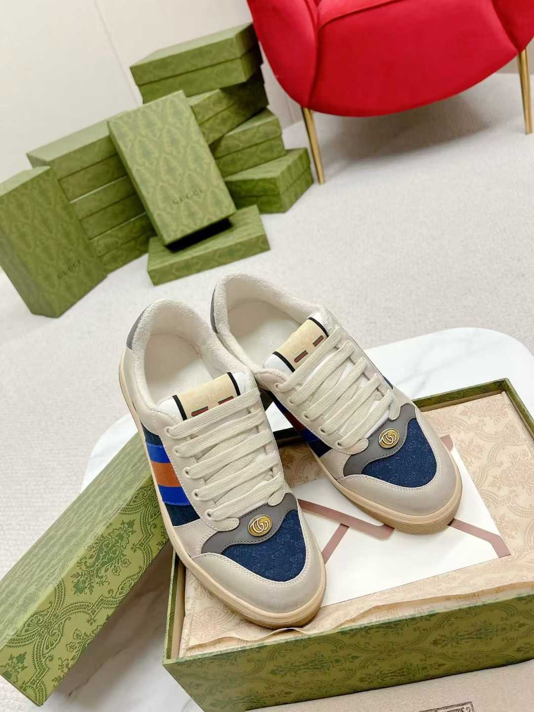 Aurora Custom StudioGucci Screener GG Supreme Sneakers - Image 5