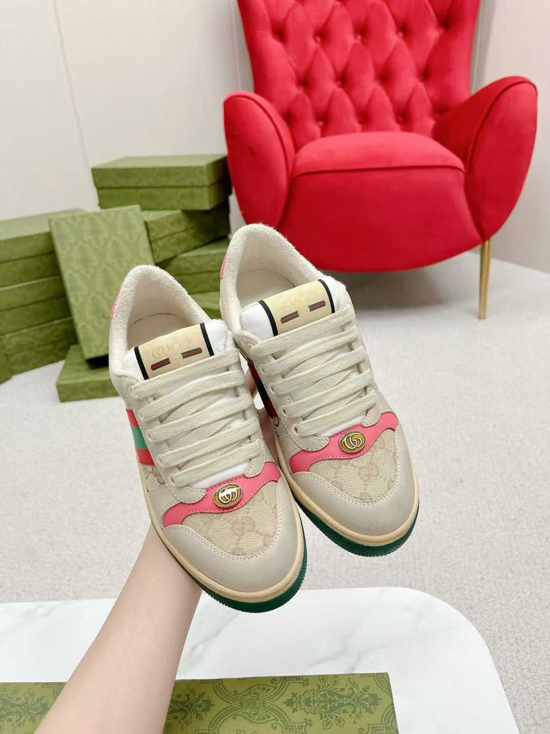 Aurora Custom StudioGucci Screener GG Supreme Sneakers - Image 2