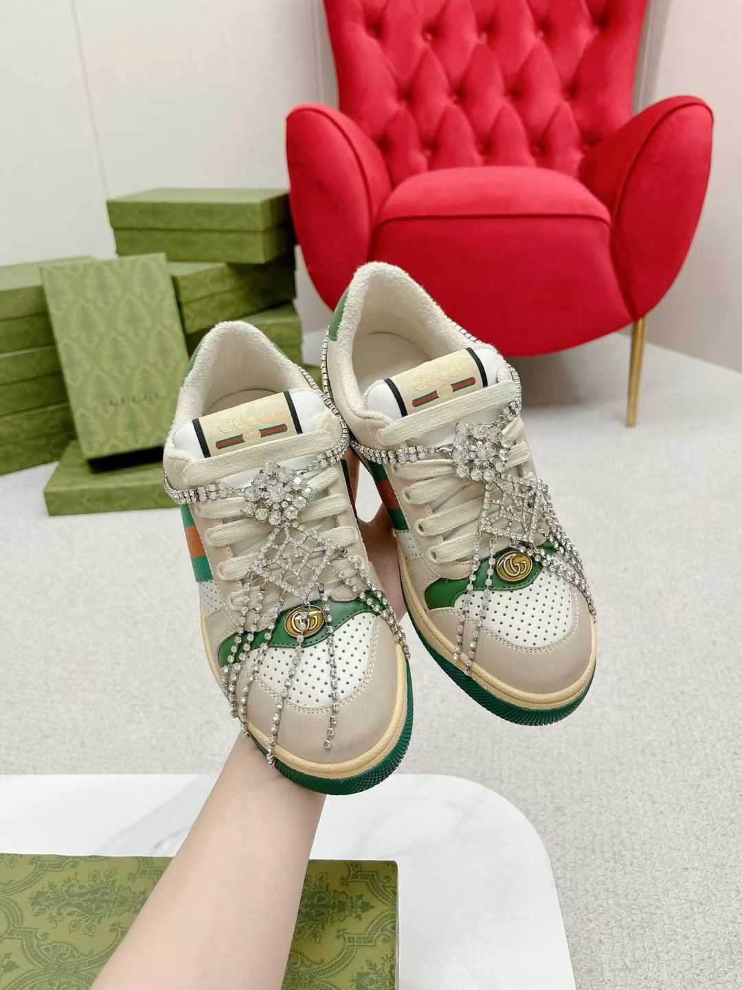 Aurora Custom StudioGucci Screener GG Supreme Sneakers - Image 2