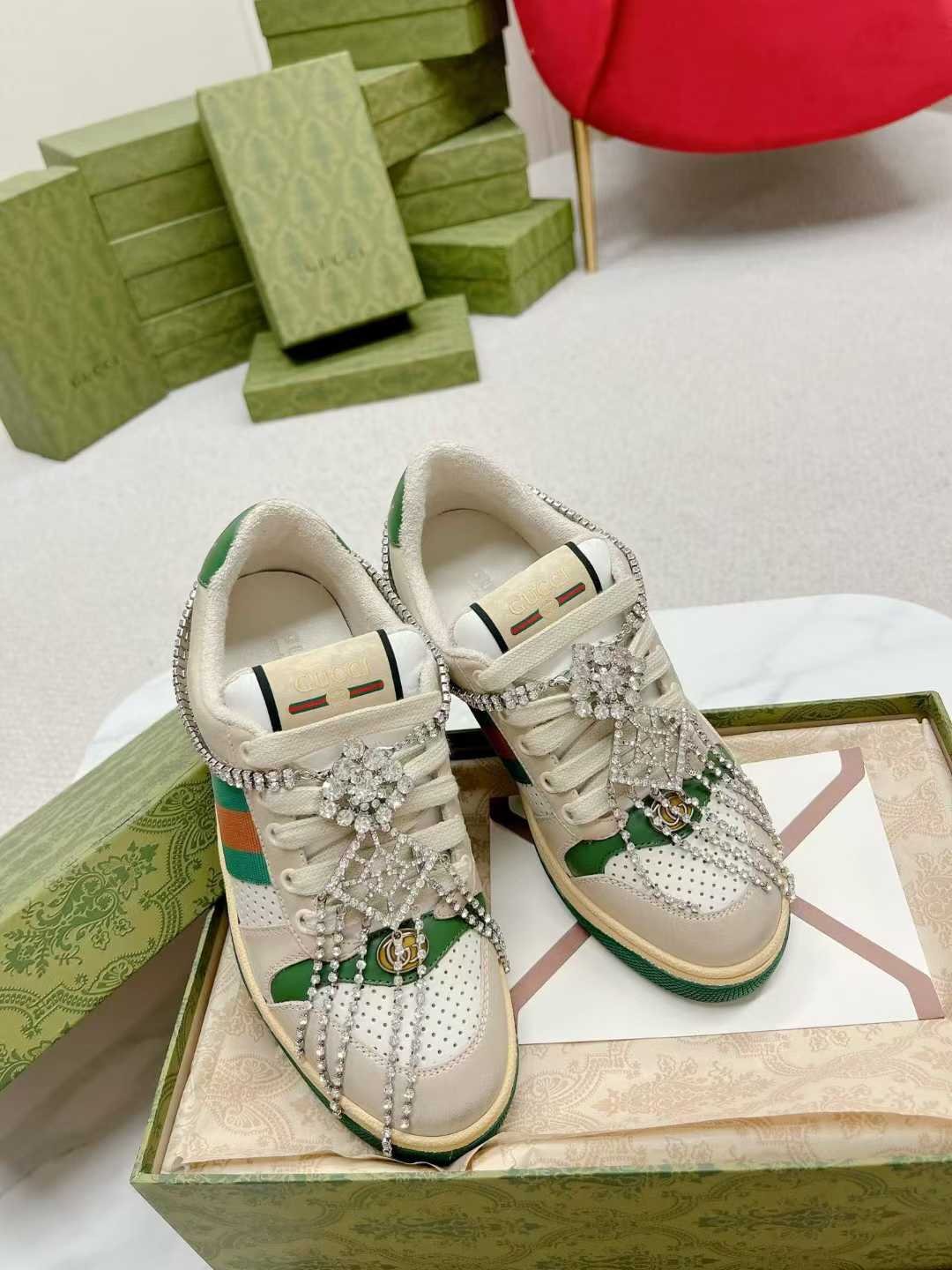 Aurora Custom StudioGucci Screener GG Supreme Sneakers - Image 5