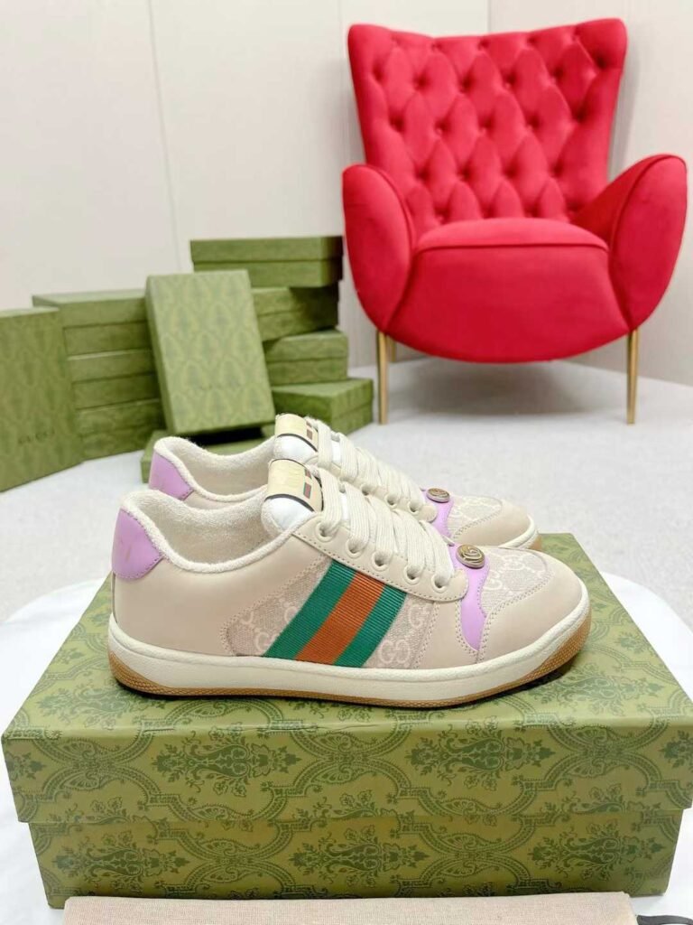 Aurora Custom StudioGucci Screener GG Supreme Sneakers
