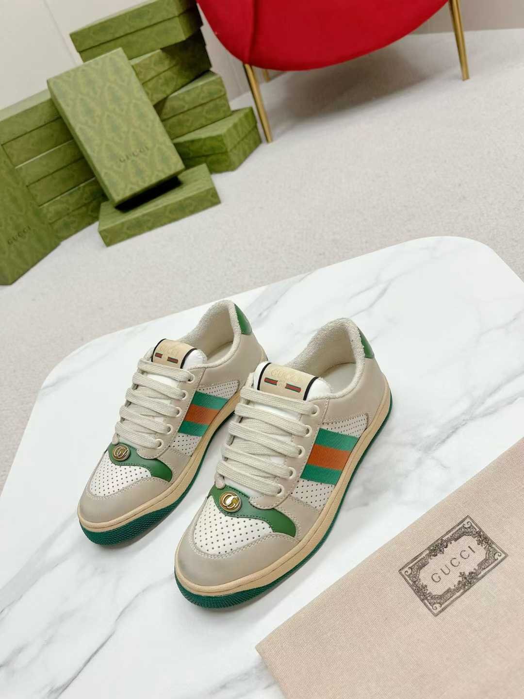 Aurora Custom StudioGucci Screener GG Supreme Sneakers - Image 5
