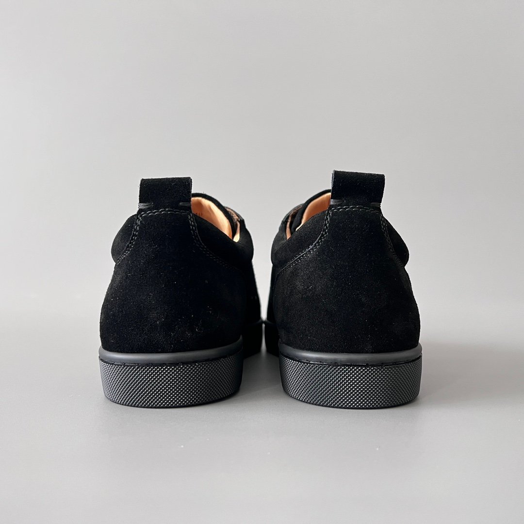 Aurora Custom Christian Louboutin Louis Junior Spikes low-top sneakers in black.Top-tier cutting-edge batch of high-quality goods - Image 6