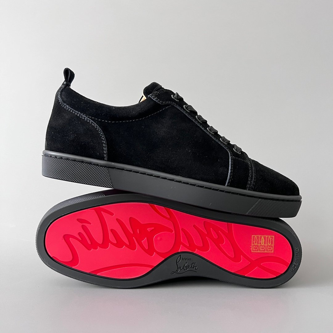 Aurora Custom Christian Louboutin Louis Junior Spikes low-top sneakers in black.Top-tier cutting-edge batch of high-quality goods - Image 7
