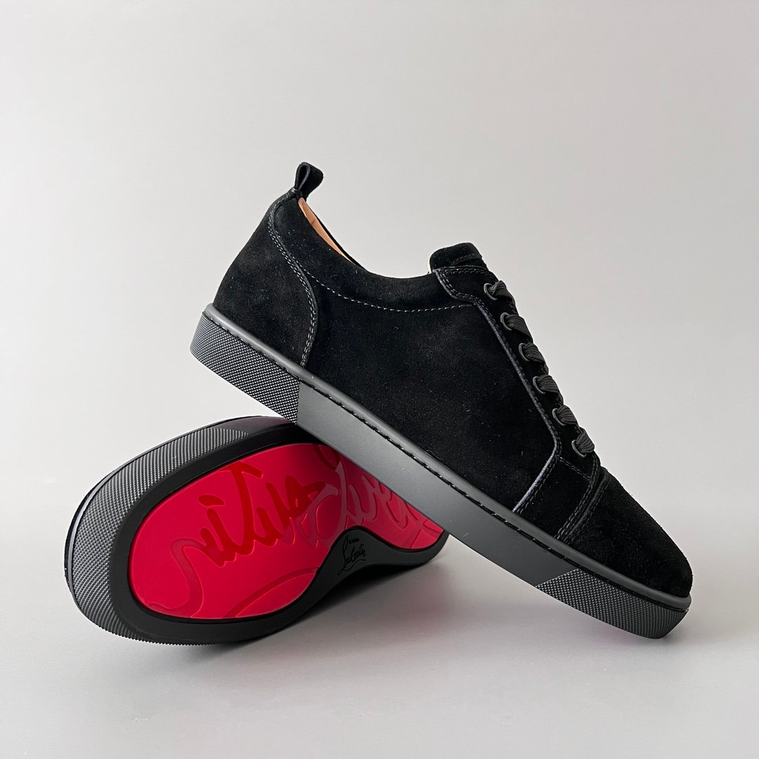 Aurora Custom Christian Louboutin Louis Junior Spikes low-top sneakers in black.Top-tier cutting-edge batch of high-quality goods - Image 8
