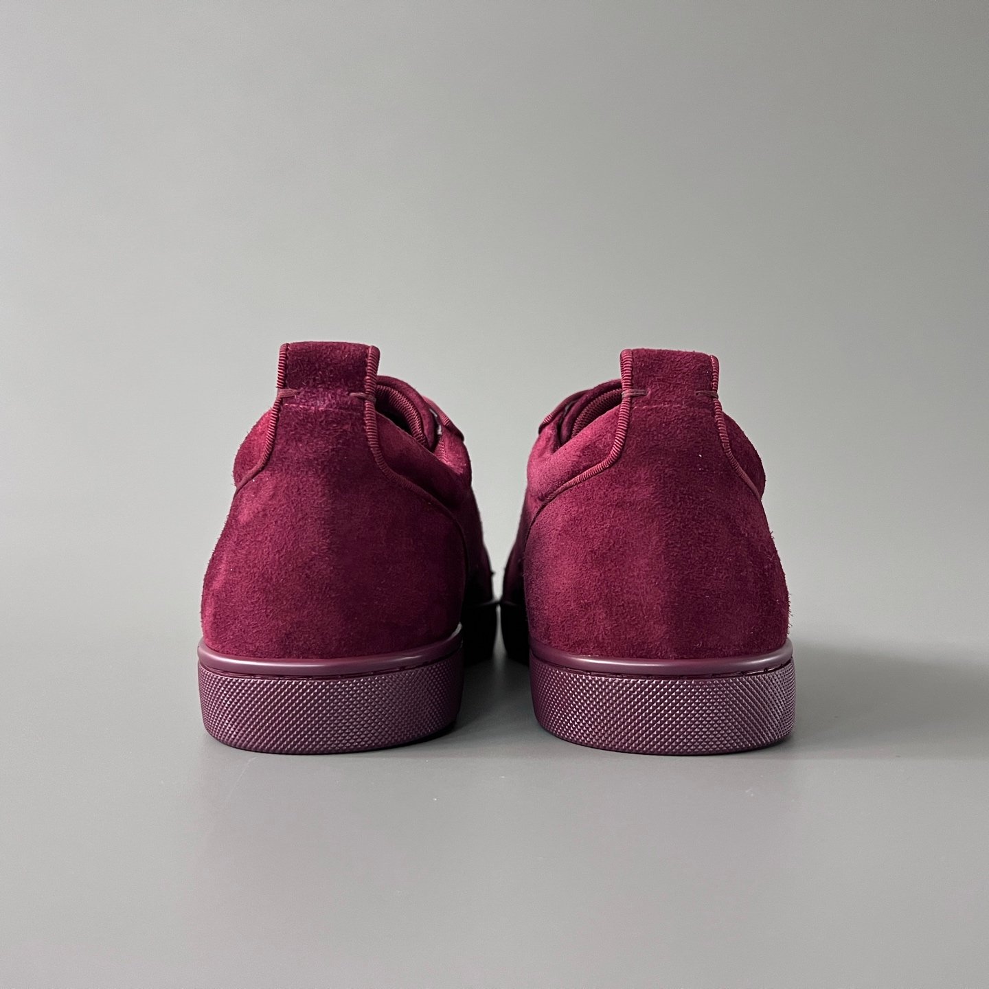 Aurora Custom Christian Louboutin Louis Junior Spikes studded low-top sneakers in burgundy Top-tier cutting-edge batch of high-quality goods - Image 6