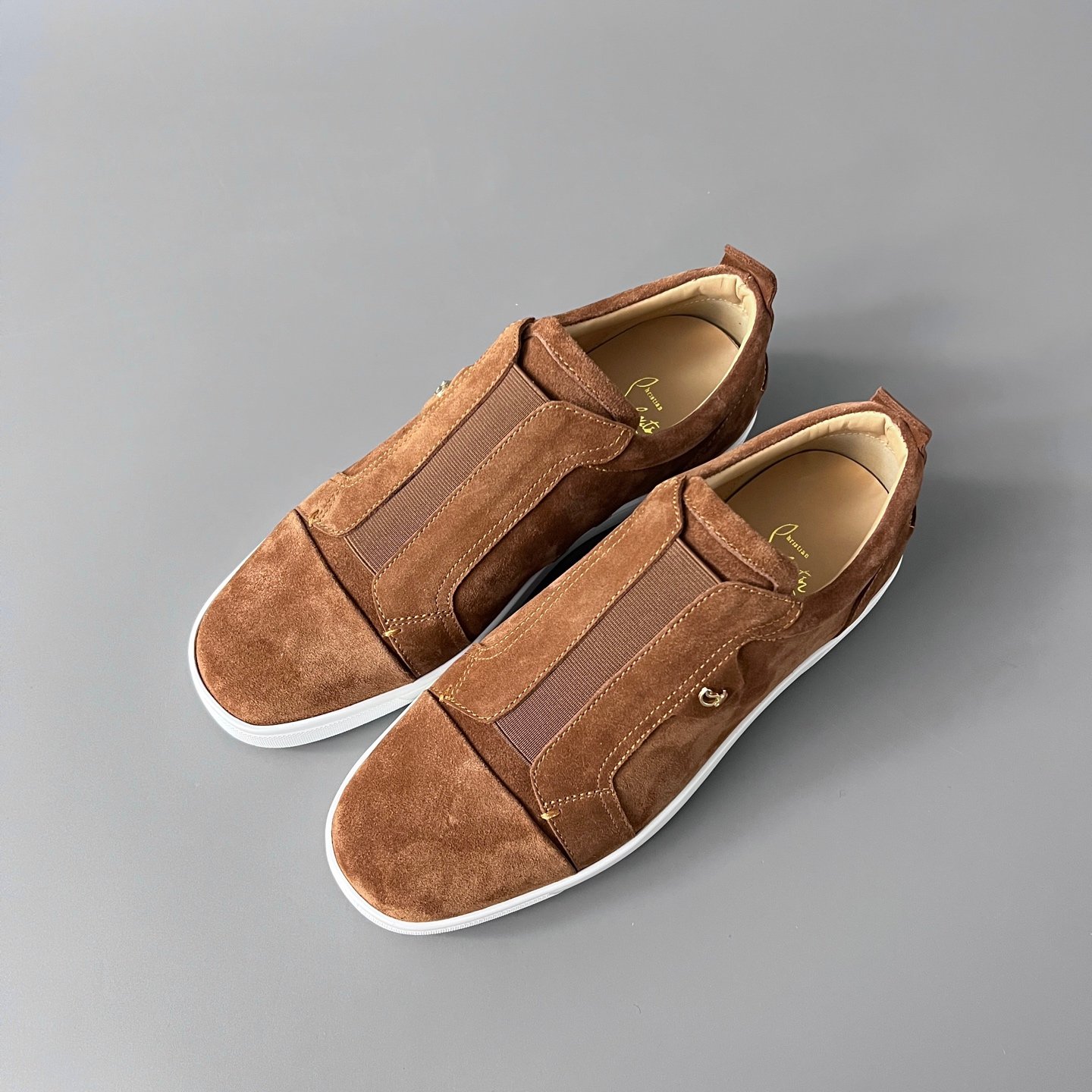Aurora Custom Christian Louboutin Louis Junior Spikes low-top sneakers in brown Top-tier cutting-edge batch of high-quality goods - Image 8