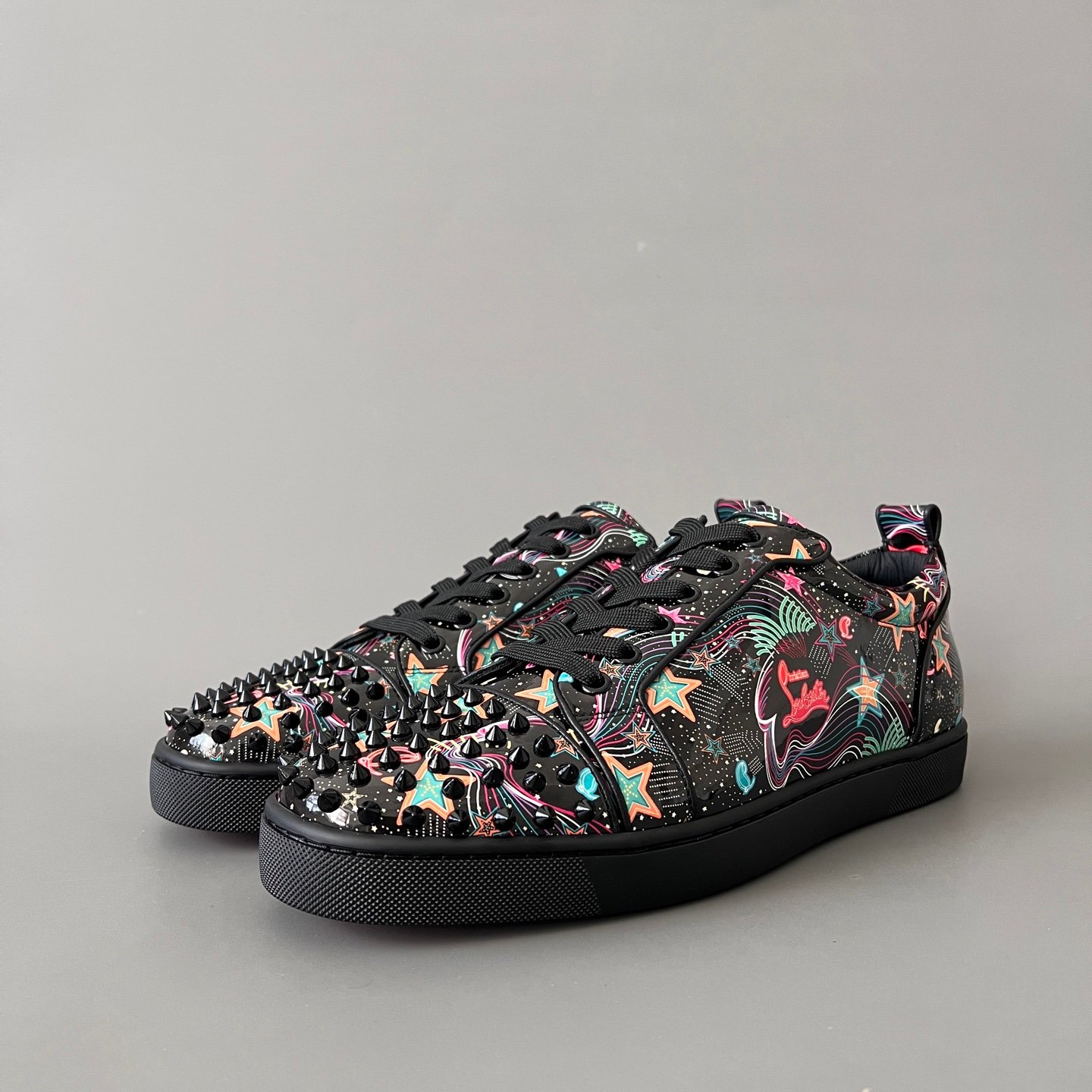 Aurora Custom Christian Louboutin Louis Junior Spikes Low-Top Sneakers Top-tier cutting-edge batch of high-quality goods - Image 2