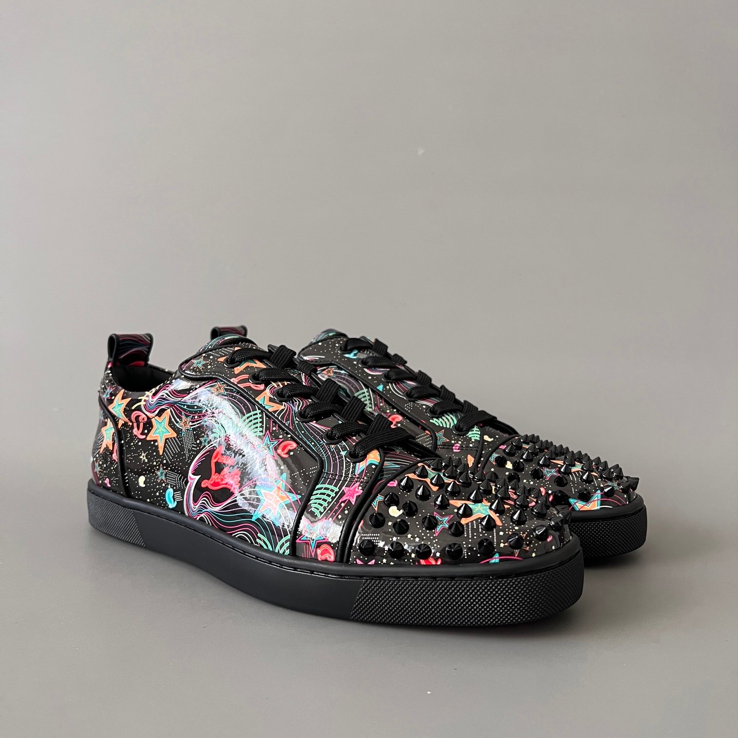 Aurora Custom Christian Louboutin Louis Junior Spikes Low-Top Sneakers Top-tier cutting-edge batch of high-quality goods - Image 4