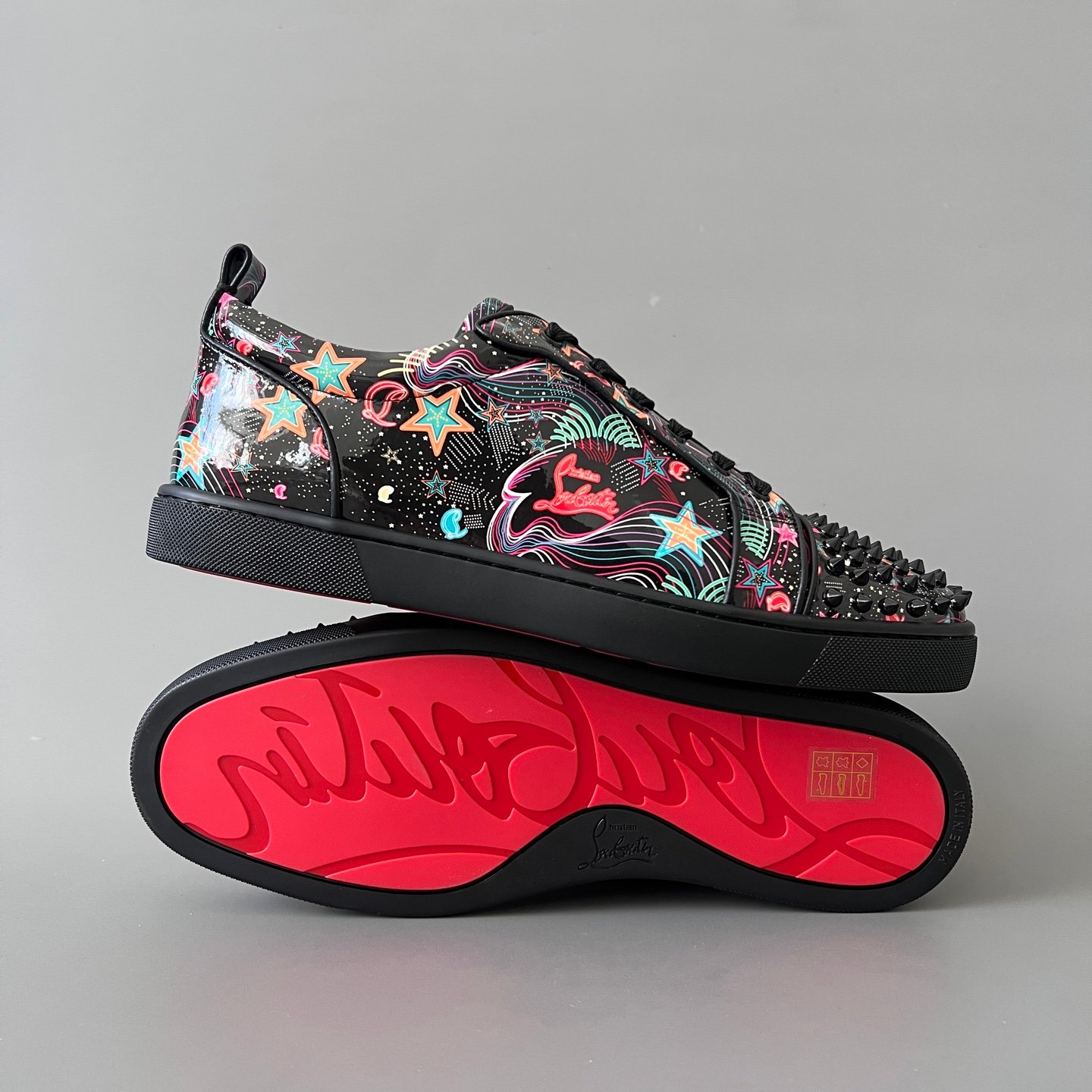 Aurora Custom Christian Louboutin Louis Junior Spikes Low-Top Sneakers Top-tier cutting-edge batch of high-quality goods - Image 7