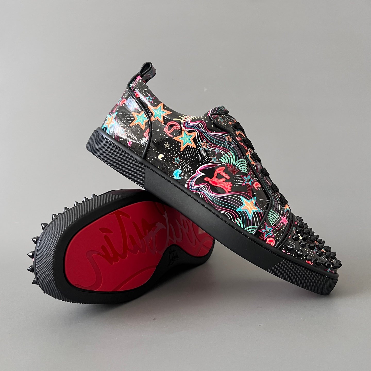Aurora Custom Christian Louboutin Louis Junior Spikes Low-Top Sneakers Top-tier cutting-edge batch of high-quality goods - Image 8