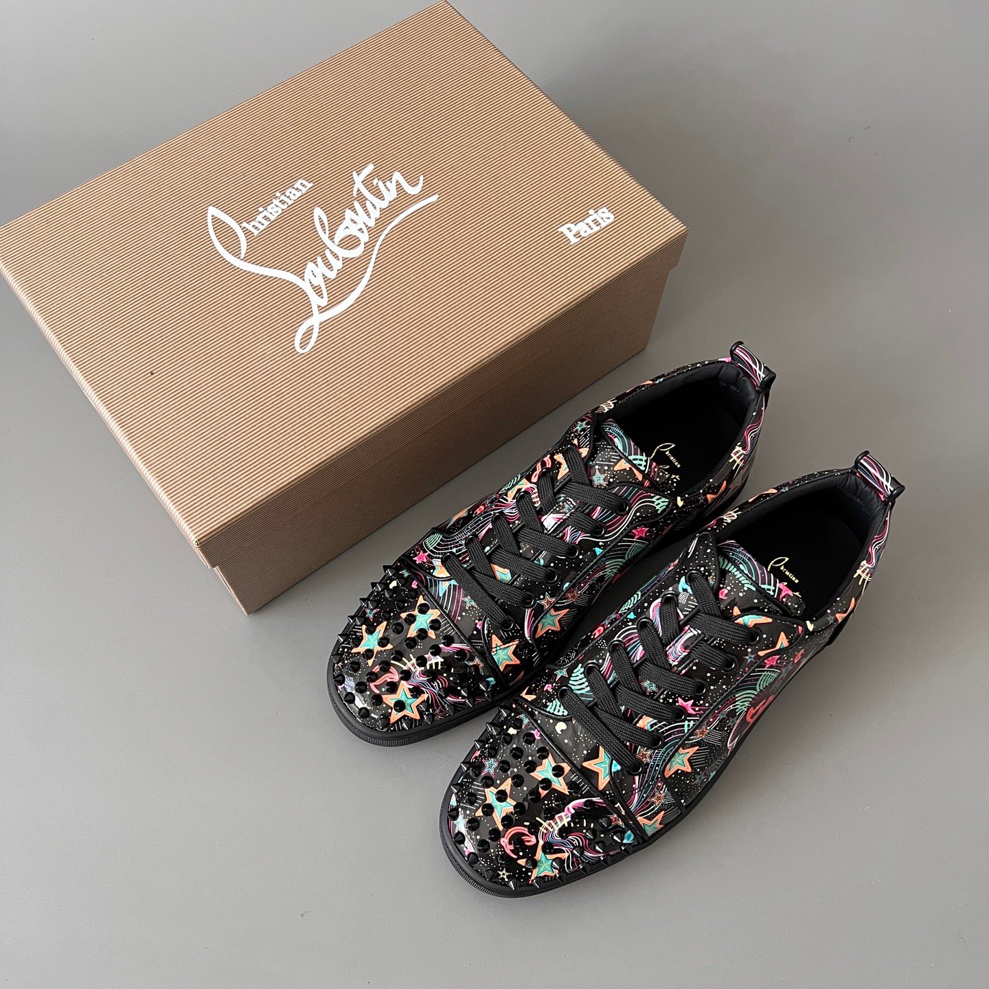 Aurora Custom Christian Louboutin Louis Junior Spikes Low-Top Sneakers Top-tier cutting-edge batch of high-quality goods - Image 9
