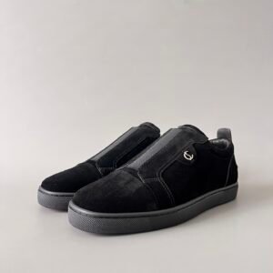 Aurora Custom Christian Louboutin Louis Junior Spikes Low-Top Sneakers Black Top-tier cutting-edge batch of high-quality goods