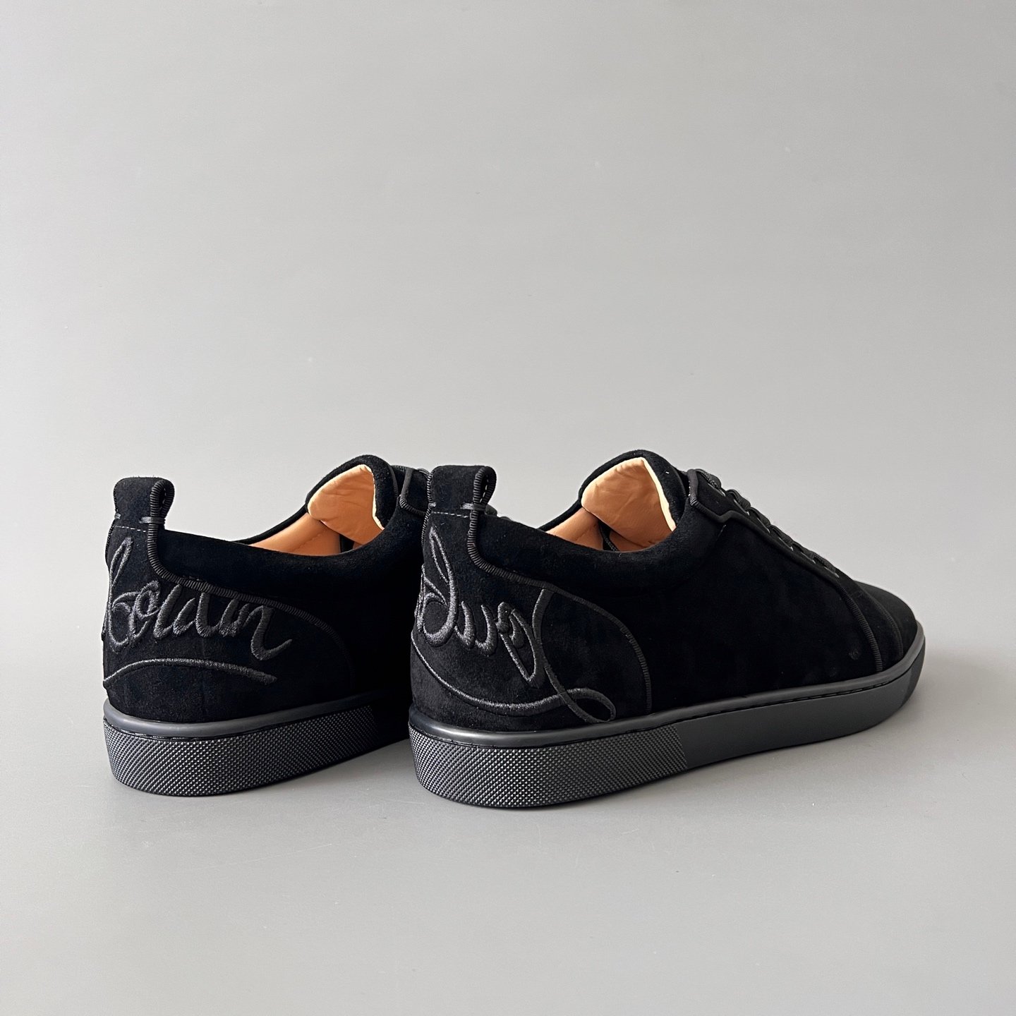Aurora Custom Christian Louboutin Louis Junior Spikes 'Graphic Black' CL Louis Junior series black geometric embossed stud sneakers - Image 4