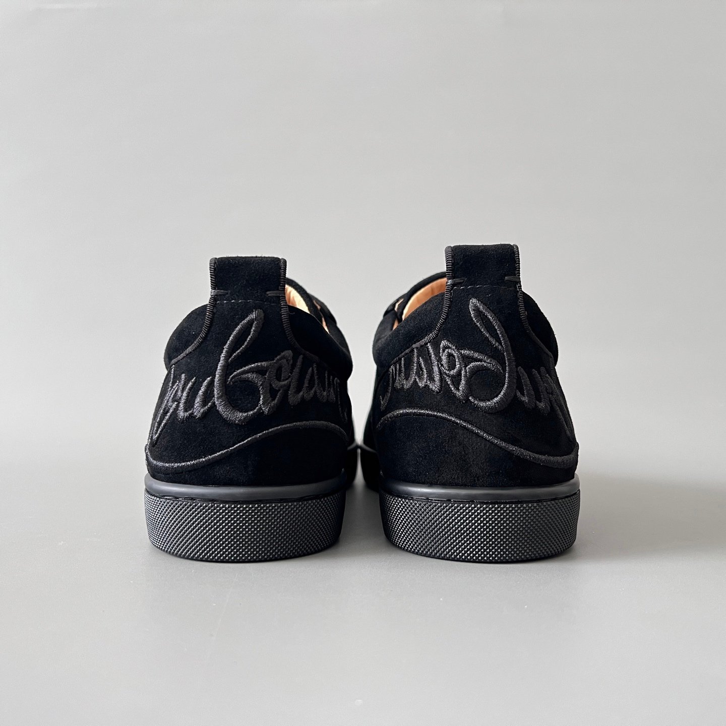 Aurora Custom Christian Louboutin Louis Junior Spikes 'Graphic Black' CL Louis Junior series black geometric embossed stud sneakers - Image 5