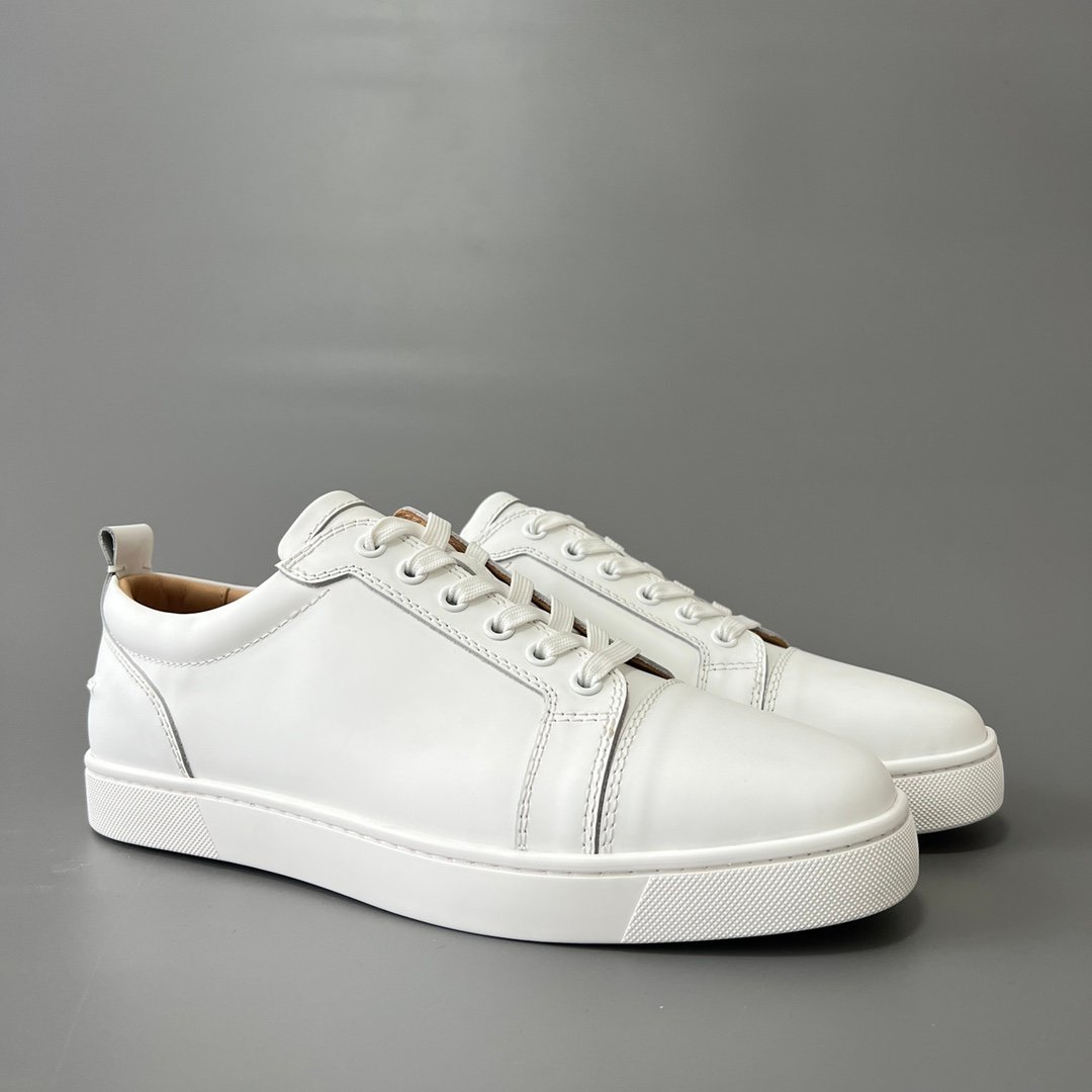 Aurora Custom Christian Louboutin Louis Junior "Triple White" (Smooth Leather - No Spikes) - Image 4