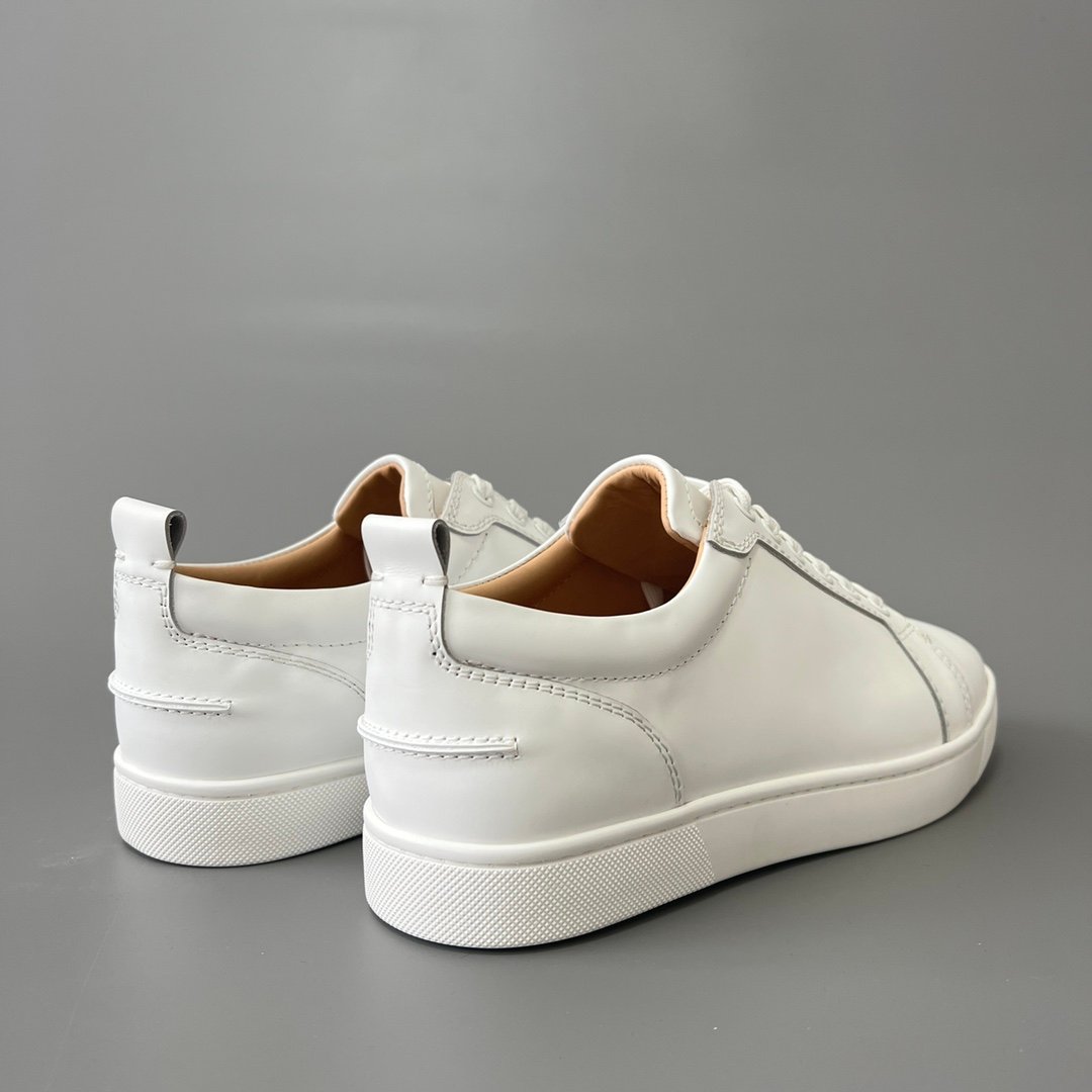 Aurora Custom Christian Louboutin Louis Junior "Triple White" (Smooth Leather - No Spikes) - Image 5