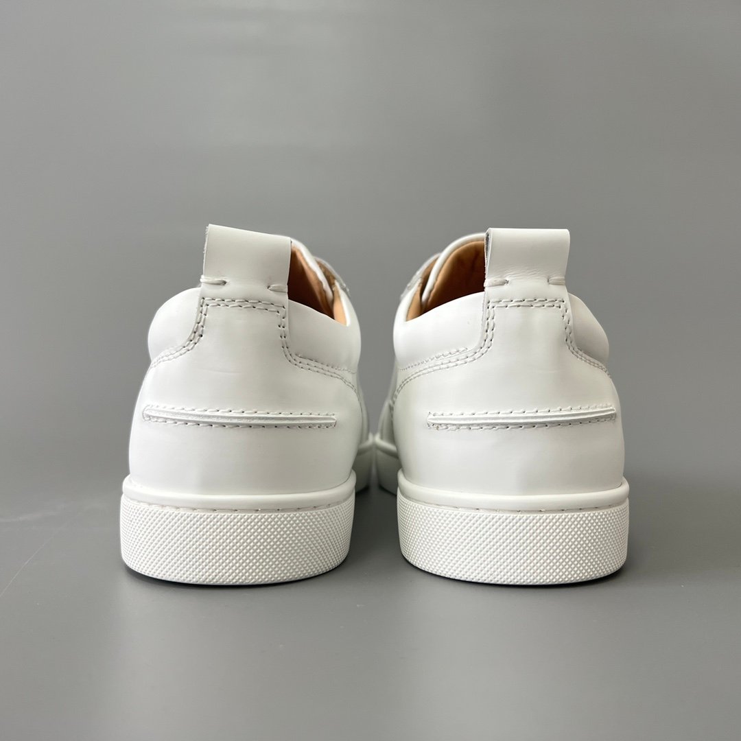 Aurora Custom Christian Louboutin Louis Junior "Triple White" (Smooth Leather - No Spikes) - Image 6