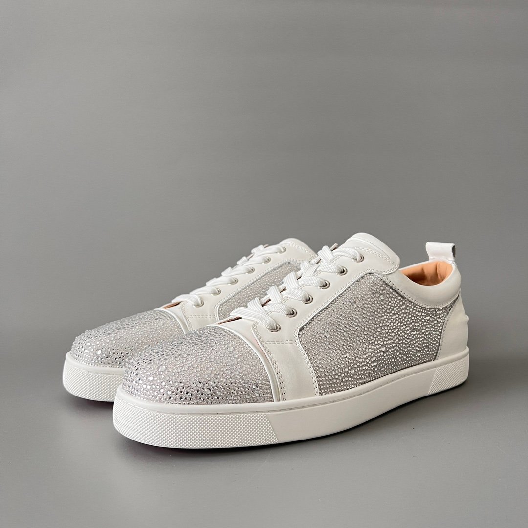 AuroraCustom Christian Louboutin Louis Junior "White Strass" (Crystal Pave) - Image 2