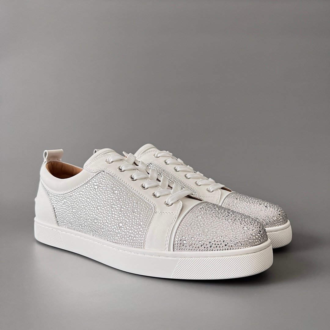 AuroraCustom Christian Louboutin Louis Junior "White Strass" (Crystal Pave) - Image 4