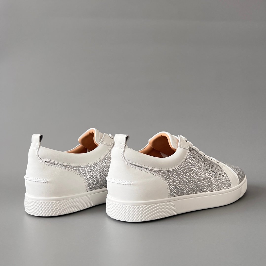 AuroraCustom Christian Louboutin Louis Junior "White Strass" (Crystal Pave) - Image 5