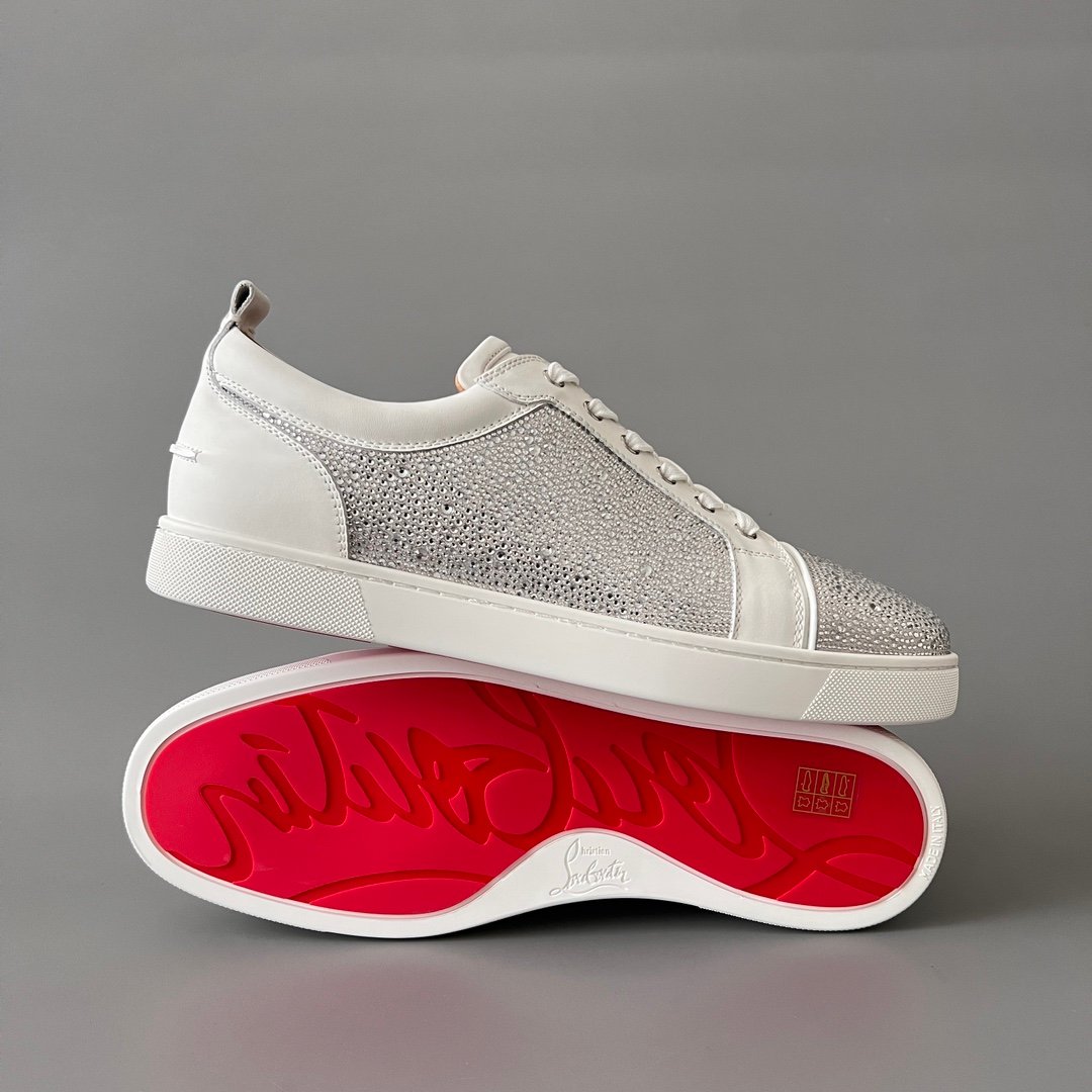 AuroraCustom Christian Louboutin Louis Junior "White Strass" (Crystal Pave) - Image 7