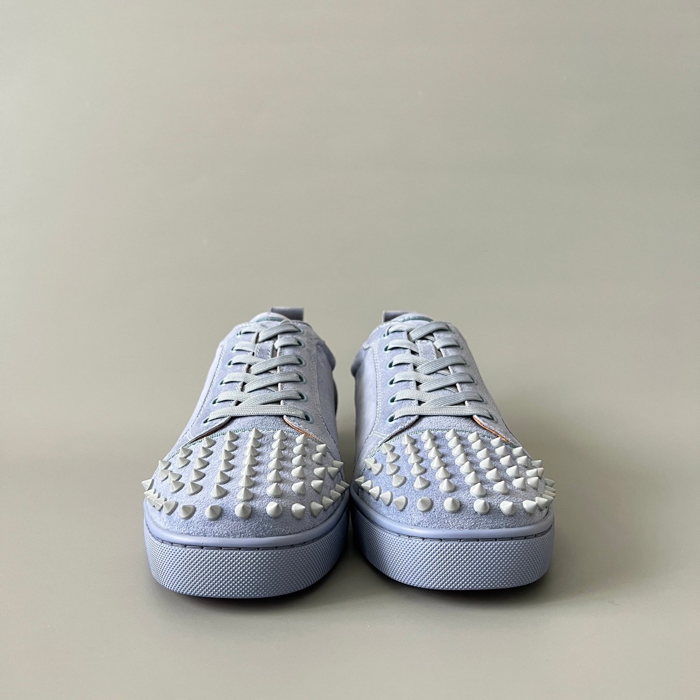 Aurora Custom Christian Louboutin Louis Junior Spikes "Slate Grey" Monochromatic - Image 3