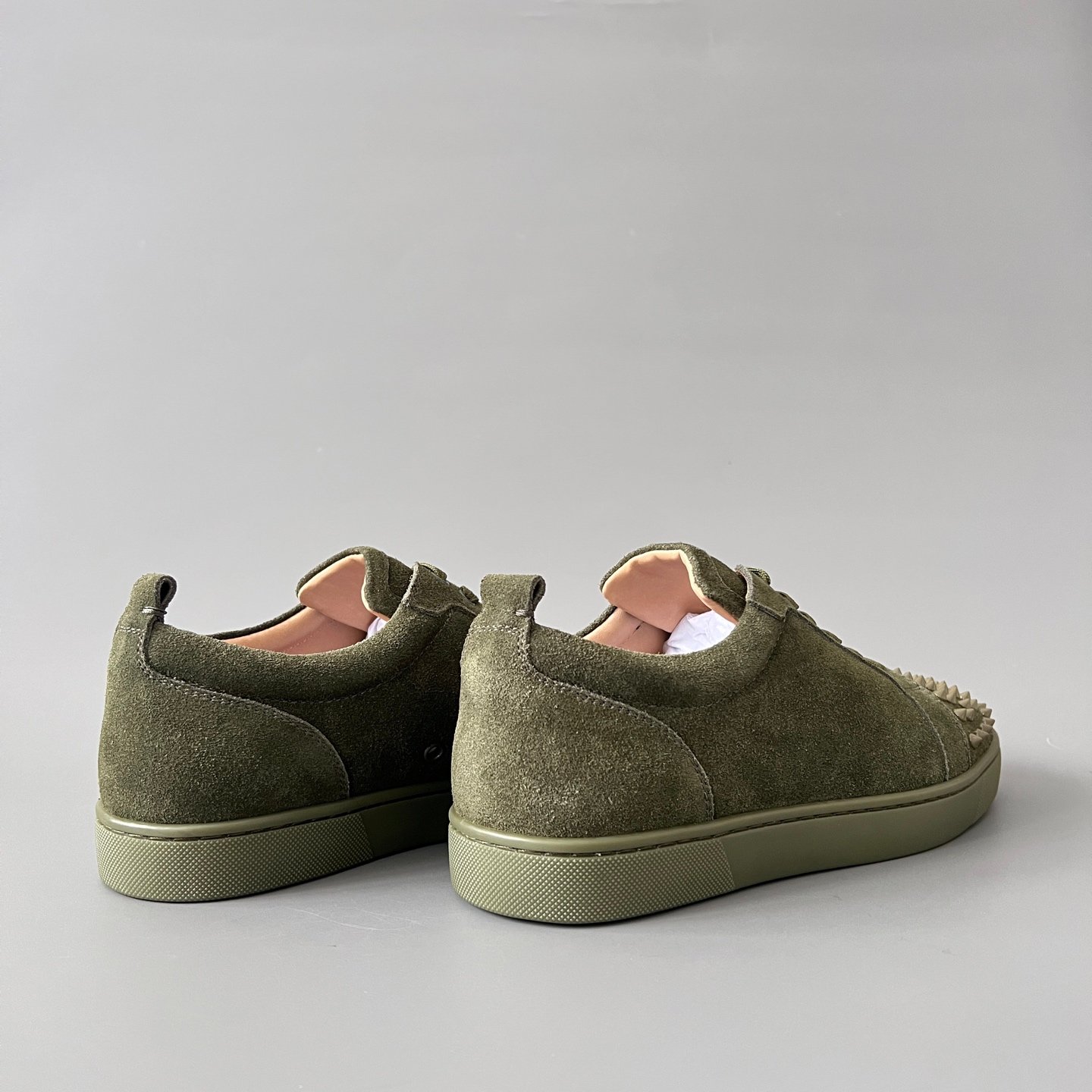 Aurora Custom Christian Louboutin Louis Junior Spikes "Army Olive" Suede - Image 5